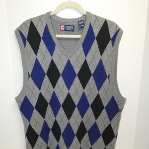 CHAPS Men's Sz XL V-neck Sleeveless Pullover